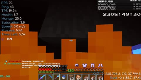 Jeff decided to swim in lava...