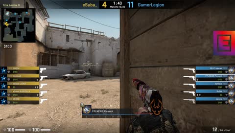 dennis - 4 USP-S HS kills on the bombsite B defense (second half pistol round)