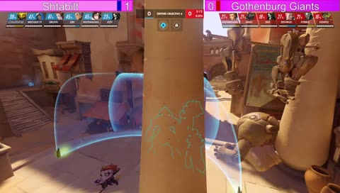 Ori lägger stenar i snöbollar