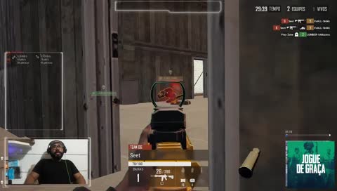 mira na cabeça atras do container legal