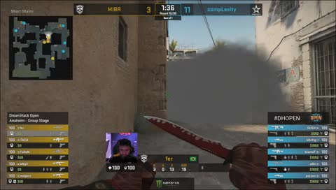 fer leva três e MIBR encerra half pontuando 