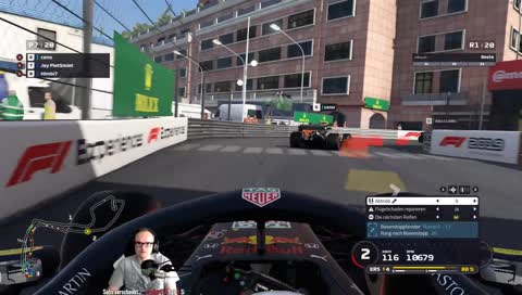 In die Box gedrückt