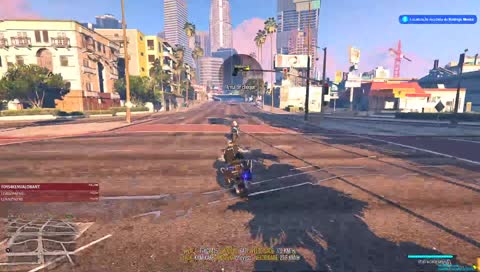 Policial dando pit de moto