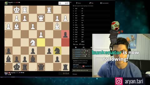 Aryan winning a full game with 13 seconds