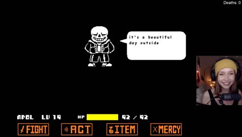 first reaction to sans fight