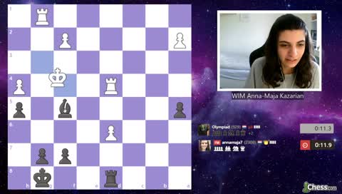 Anna giggling over selfmate with Olympiad