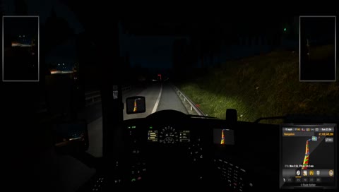 Pat playing euro truck simulator