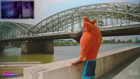 Серёга в костюме Крэша Бандикута