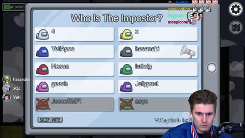 Ludwig plays with the xQc Among Us lobby for the first time