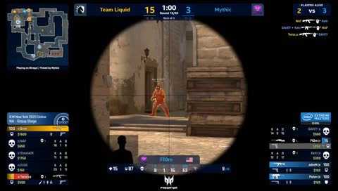 Grim 1v3 to close Mirage vs. Mythic