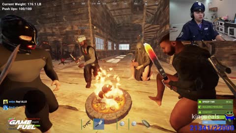 Will Neff, priest of the Church of the Blood God performs a Corpse ritual