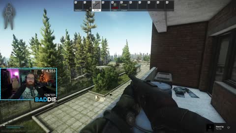 someone walking into the grenade....