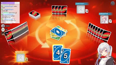 grey wins her first game of uno