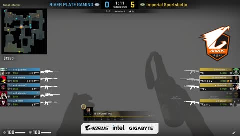 SHOOWTIME faz ace e impede retake do River no bombsite A (Dust2) | DRAFT5.gg