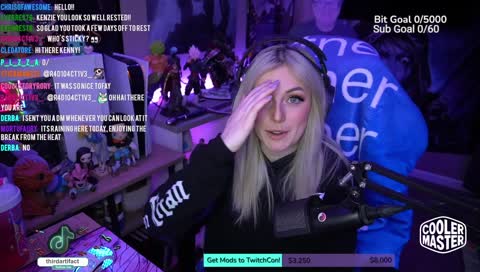 Kenny loves her new keyboard