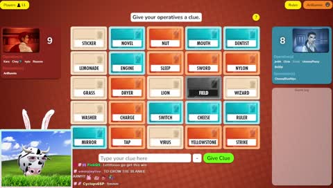 Favorite Codenames Board