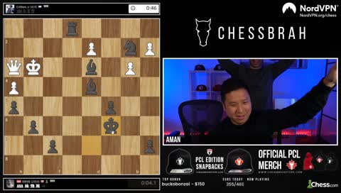 Kevin loses Aman's highest rating ever to a 400