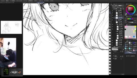 リリック一つでブレるジュニアの線画
