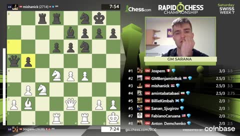 Niemann wins in 10 moves