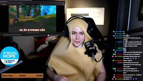 Potatis sjunger forre låten!