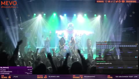 Sam has stage crew strum for him so he can chug LUL