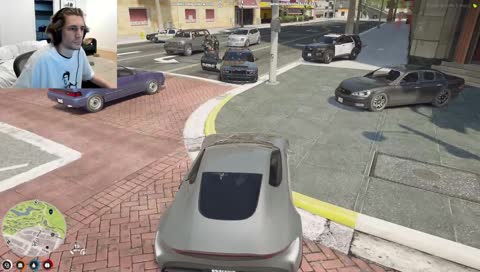 X sets car on fire while CG hits a bank