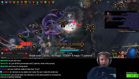 a few spells at a time