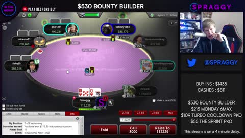 Final Hand $530BB - 8th for $1,555