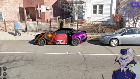 Chromakey'd the car in GeoGuessr