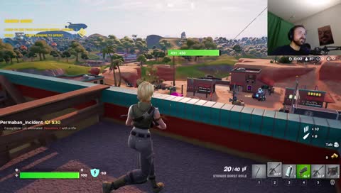 Forsen first time playing fortnite and already one his first game.