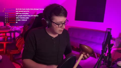 streamer forces us to watch him lick plungers for money