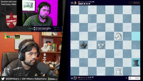 Dubov gets flagged in R+K vs. R. endgame