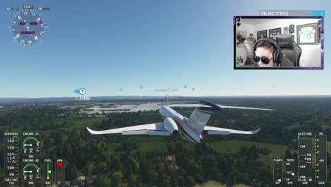 pie successfully lands a plane