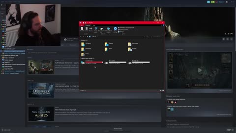 Sam using his pc well