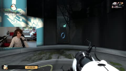 Tubbos "Tubbathon" : A clip from Portal 2; Tubbo bee speed running!