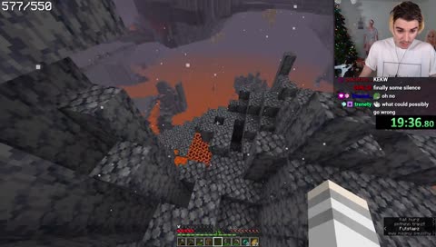 PLS MISTER LAKE DONT FALL IN THE LAVA