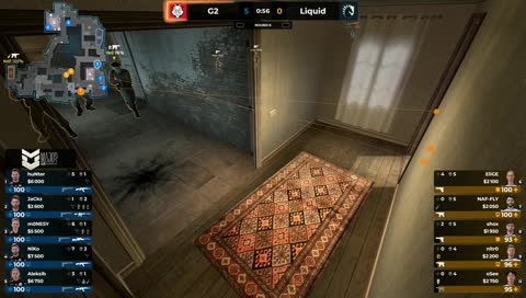 m0NESY - 4 AWP kills on the bombsite A defense (including 1st person perspective REPLAY)