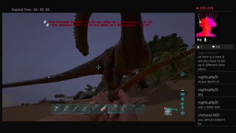 Killing long neck dinosaur