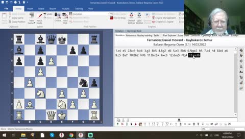 GM Ian Rogers hosting commentary in the 56th Begonia Open Chess Tournament (Australia) 