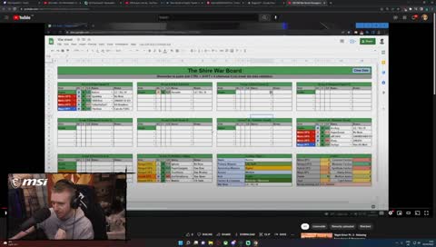 Planilha de guerra automatizada