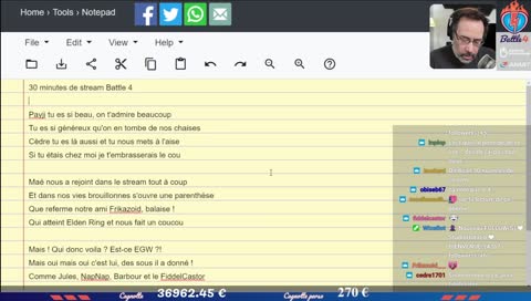 30 minutes de stream Battle 4