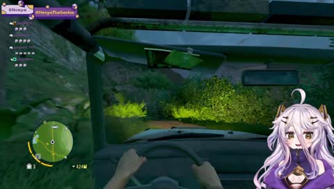 Henya tries to fly a jeep