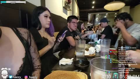 What'd you do before dinner haezy?
