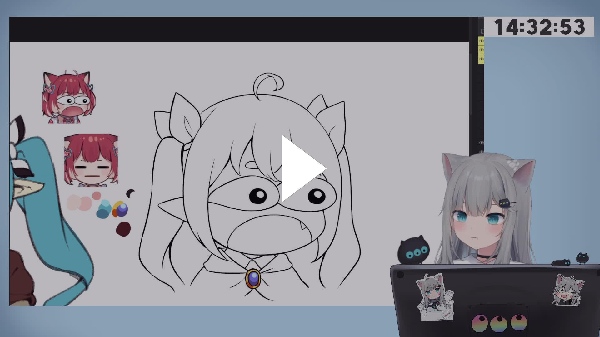 目に紙をﾋﾟﾄｯ Twitch