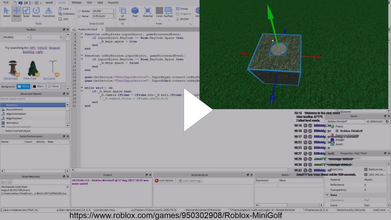 Roblox Mini Golf Map Development Twitch - 