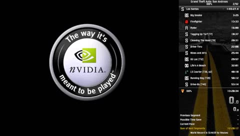 [WR] GTA SA 100% in 13:01:02 [part 1]