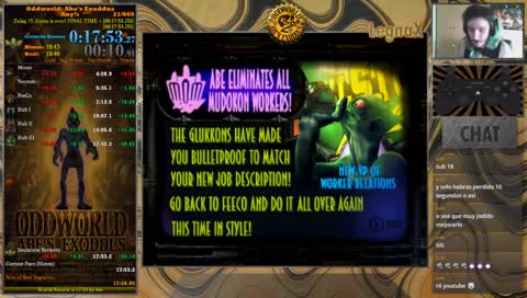 [Speedrun] Oddworld: Abe's Exoddus Any% in 17m 53s 253ms (World Record)