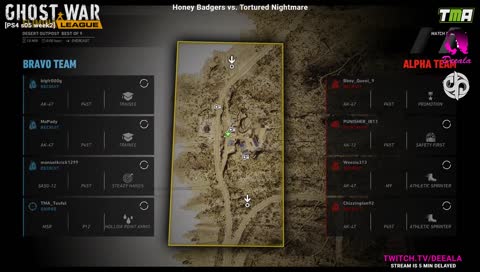 🔴 Honey Badgers vs. T. Nightmare - Ghost War League [PS4 s05 week2] - Stream is 5 min delayed 