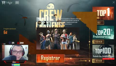 🔴 #LIVE 142 - PUBG Mobile | Vai ter Sala Personalizada | Em busca da M762 | QBU OP! | ID: EM76192