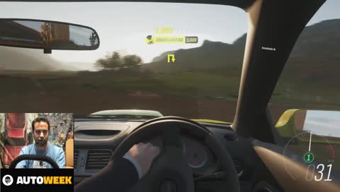 Playing racing games with varying degrees of success!